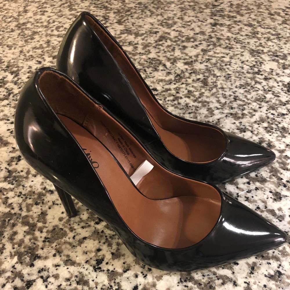 Mossimo Black Patent Leather Heel Pumps